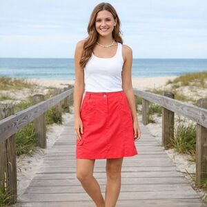 IZOD Perform X Golf Skort 2 Athletic Built-In Short Tennis Cargo Sporty Preppy